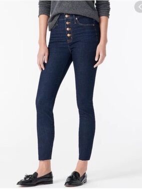 J. Crew 10” toothpick in dark rinse Basher wash, size 28